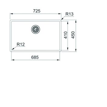 Franke Edelstahlbecken BXM 210/110-68 Anthrazit Druckknopf Anthrazit